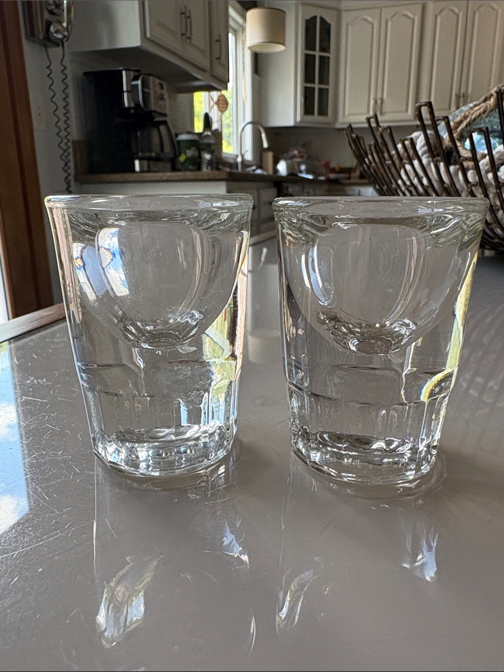 Vintage Libbey Clear Glass Shot Glasses - Set of 2
